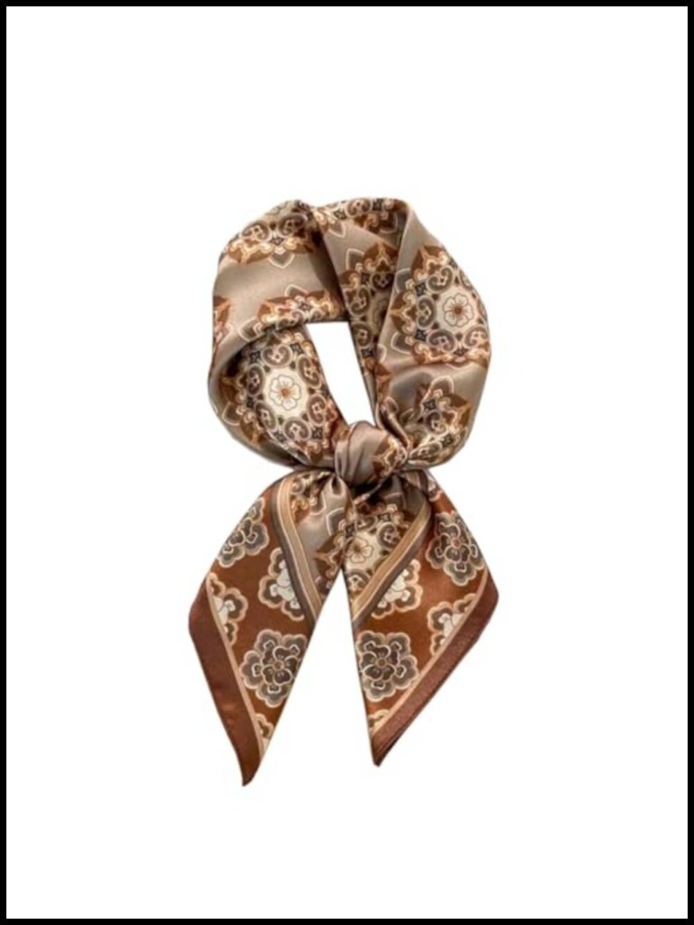 100% Mulberry Silk Scarf 21" Square Neckerchief Floral Gift Boxed